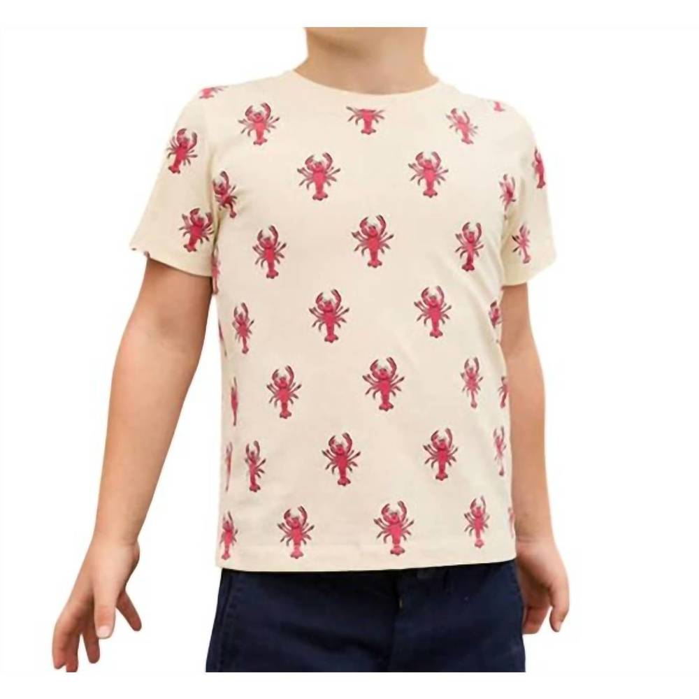 NEW PINK CHICKEN organic tee in lobsters
